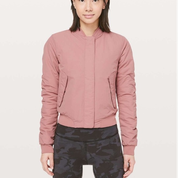 Lululemon Warm Two Ways Bomber Jacket Reversible Women’s Sz 6 - Picture 3 of 13